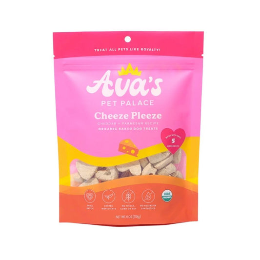 Ava's Pet Palace Organic Baked Dog Treats - Cheeze Pleeze (6