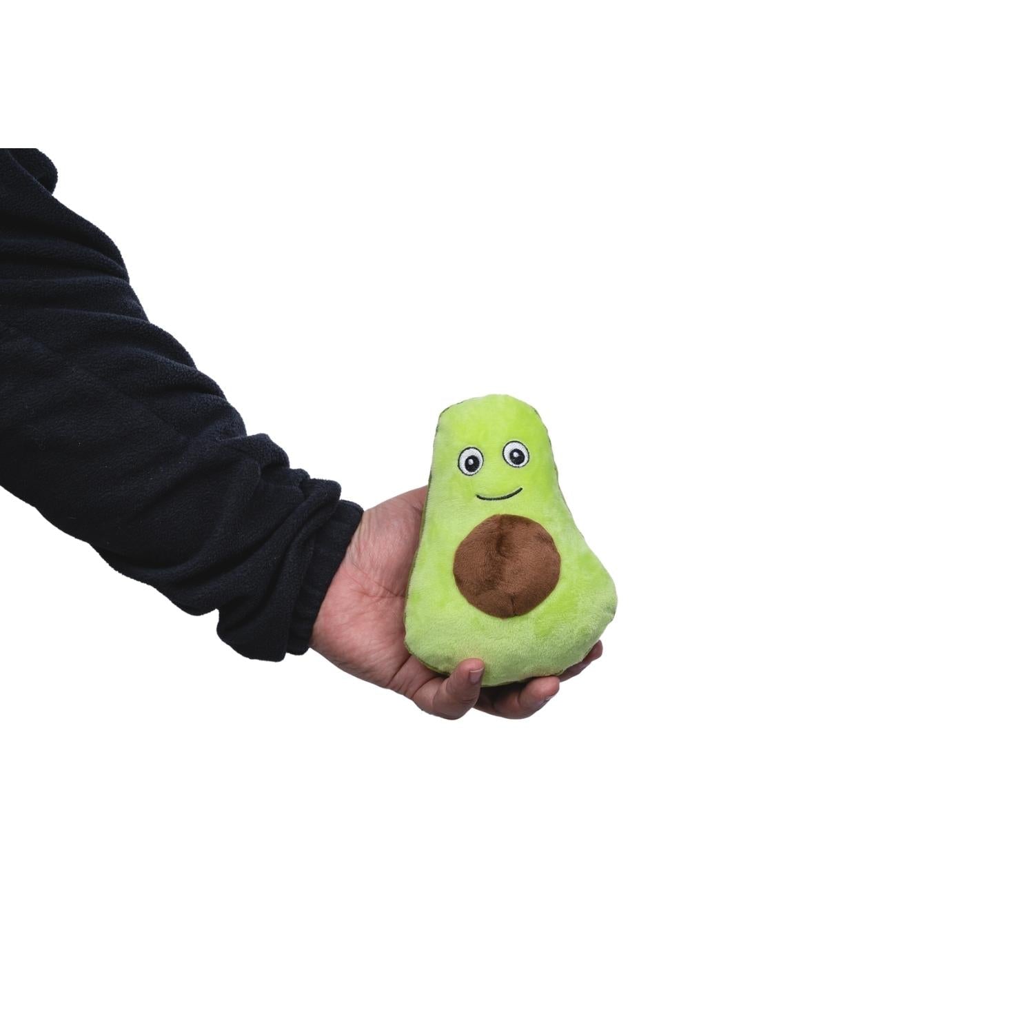 Dog Treats Avocado Banana Plush Toy Gift Set with Squeaker - size and texture image for dog treats