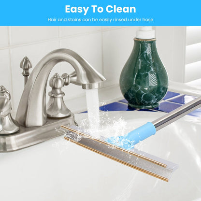 Pet Hair Removal Rake With 54.33in Adjustable Telescopic Rod