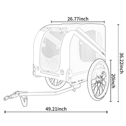 Large Folding Bike Trailer for Dogs ? 66LB Capacity All-Terr