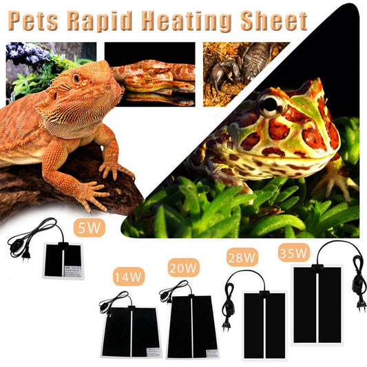 Reptile Heating Pad - Terrarium Heat Mat with Thermostat