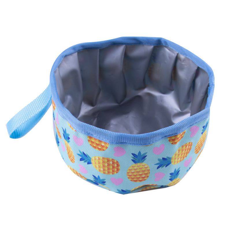 Oxford Cloth Outdoor Portable Folding Food Basin