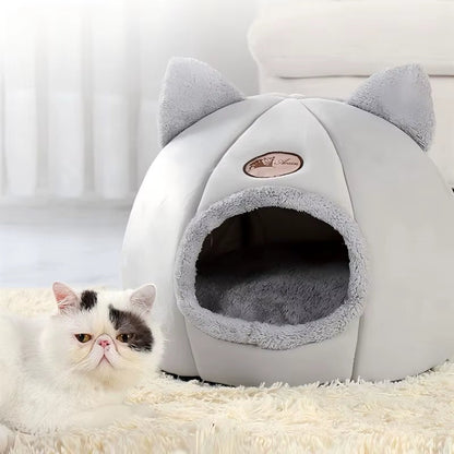 Pet Bed with Cat Ears Cat Bed for Small Medium Large Cats