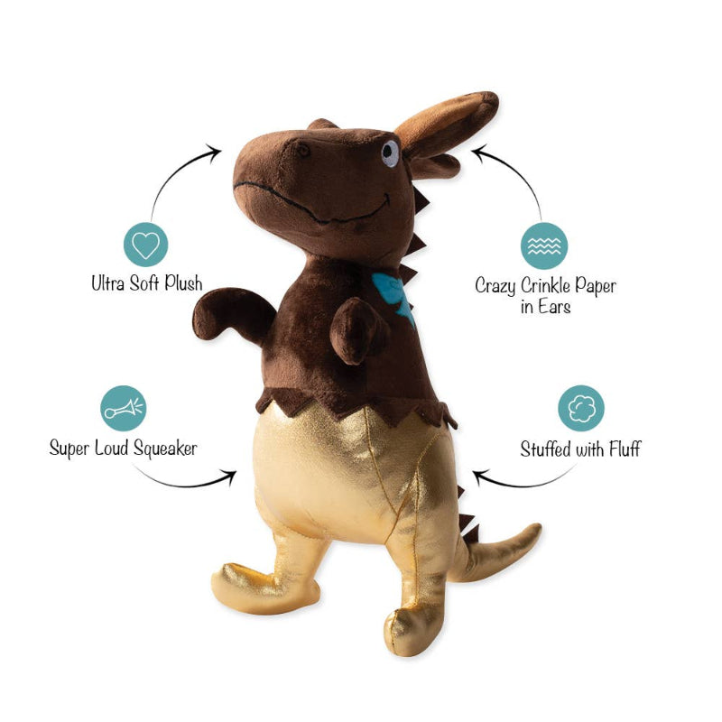Easter Choc-A-Saurus Bunny Ears Rex Plush Dog Toy