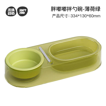 Ceramic and Stainless Steel Cat Bowl Anti-Acne Small