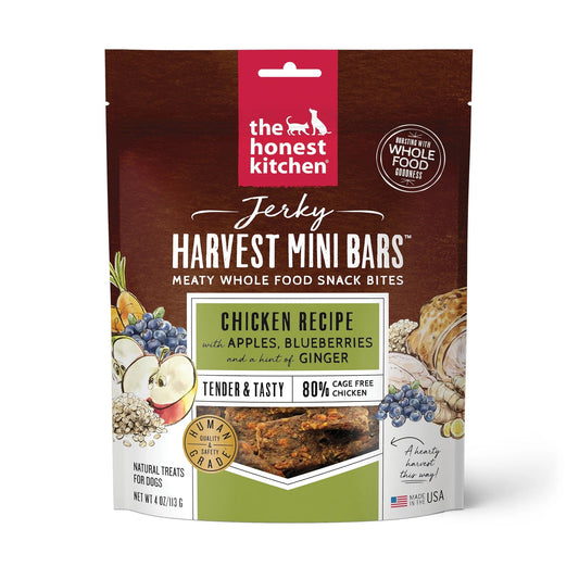 Dog Treats Honest Kitchen Harvest Mini Bars Chicken 4oz 🐔