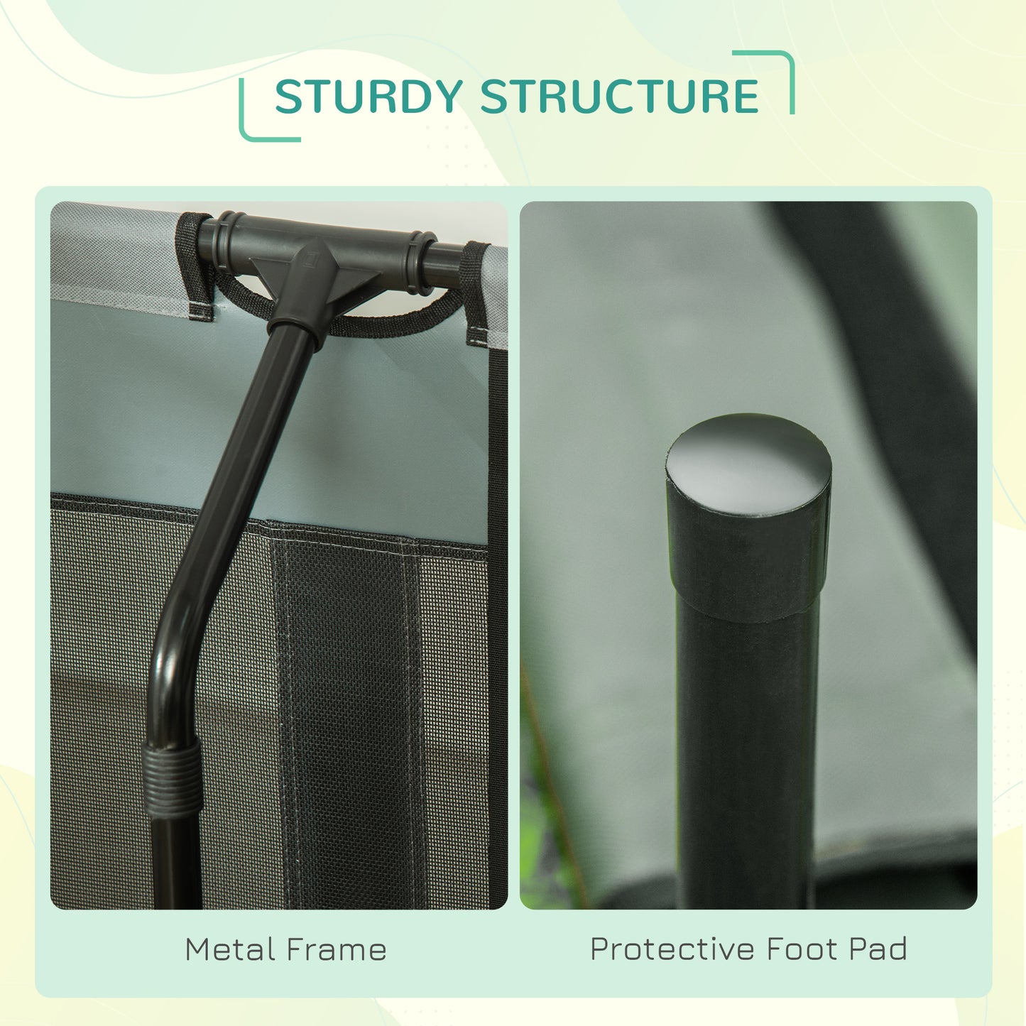 36" Elevated Dog Cot with UV Canopy - Blue