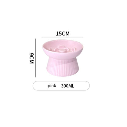 Ceramic Pet Cat Bowl Dog Bowl Anti-choke And Slow Food