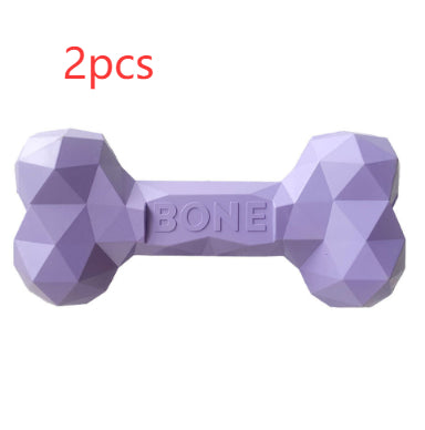 Pet Dog Teeth Grinding Bite Resistant Rubber Bone Toy