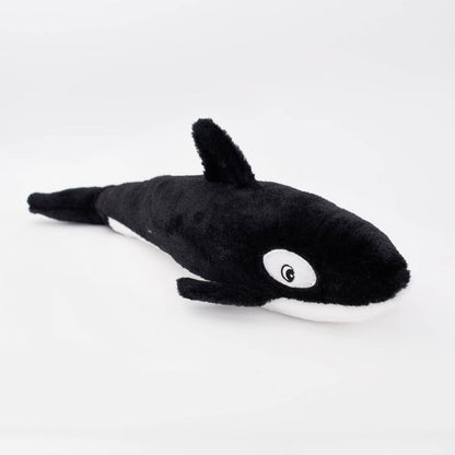 Jigglerz Killer Whale Plush Squeaky Dog Toy