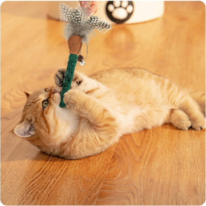 Cat Chew Sticks Catnip Chew Toys With Feather Funny Cat