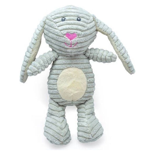 ThoozyPet Tuff & Cuddly Grey Bunny Squeaky Plush Dog Toy - 12.5"