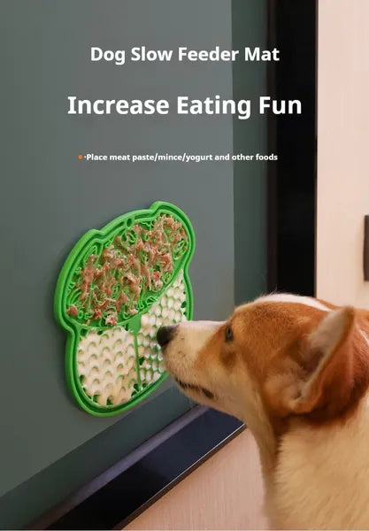 Purrfect Pet Kingdom Lick Mat For Dogs And Cats Dog Slow Feeder Mat With Strong S (Orange) - Premium Pet Bowls & Feeders