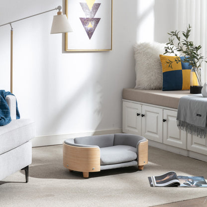 Scandinavian style Elevated Dog Bed Pet Sofa With Solid Wood