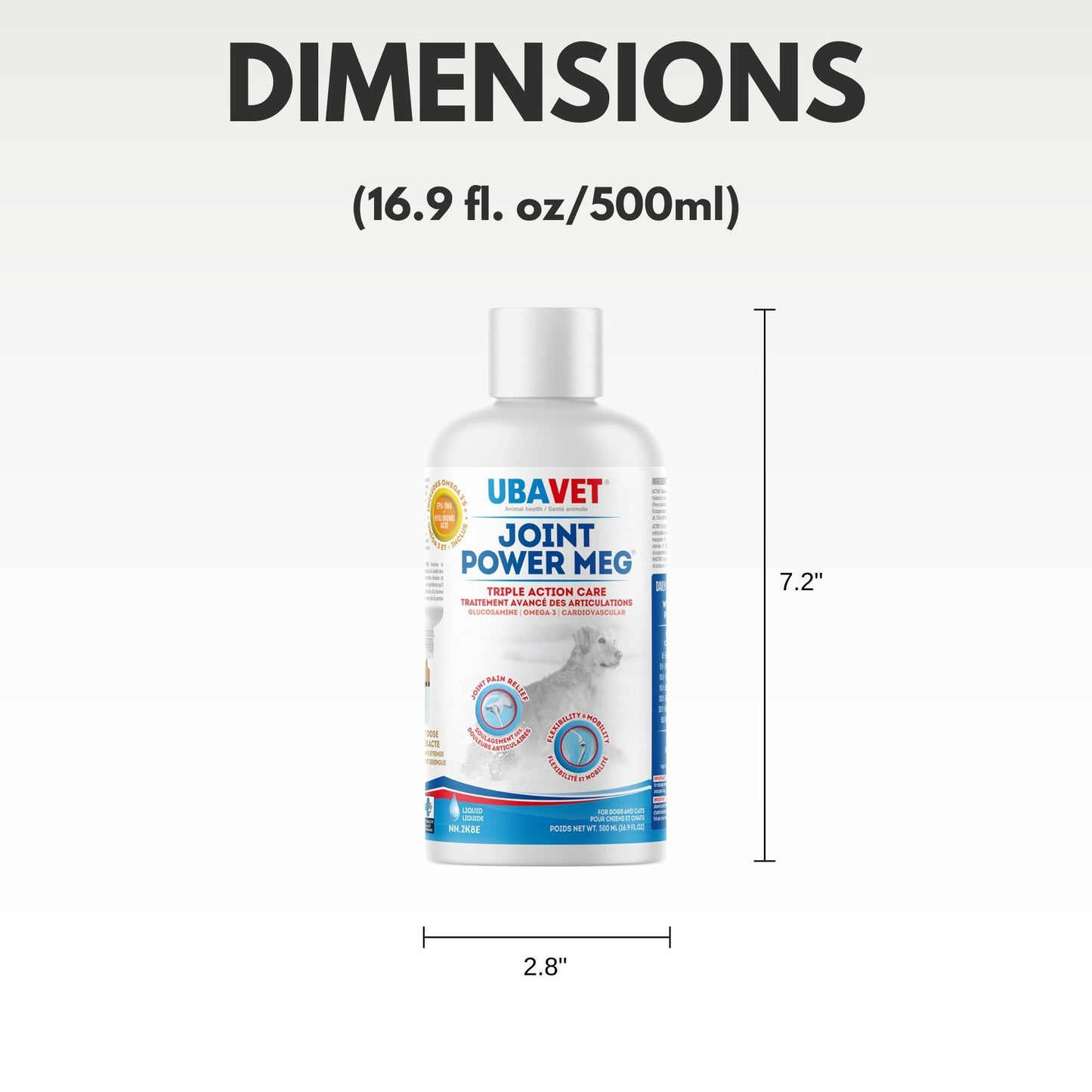 UBAVET Joint Power MEG Maximum Joint Care Liquid for Cats and Dogs - Purrfect Pet Kingdom