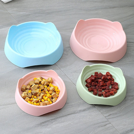 Durable Plastic Elevated Ear Thread Bowl for Cats and Dogs