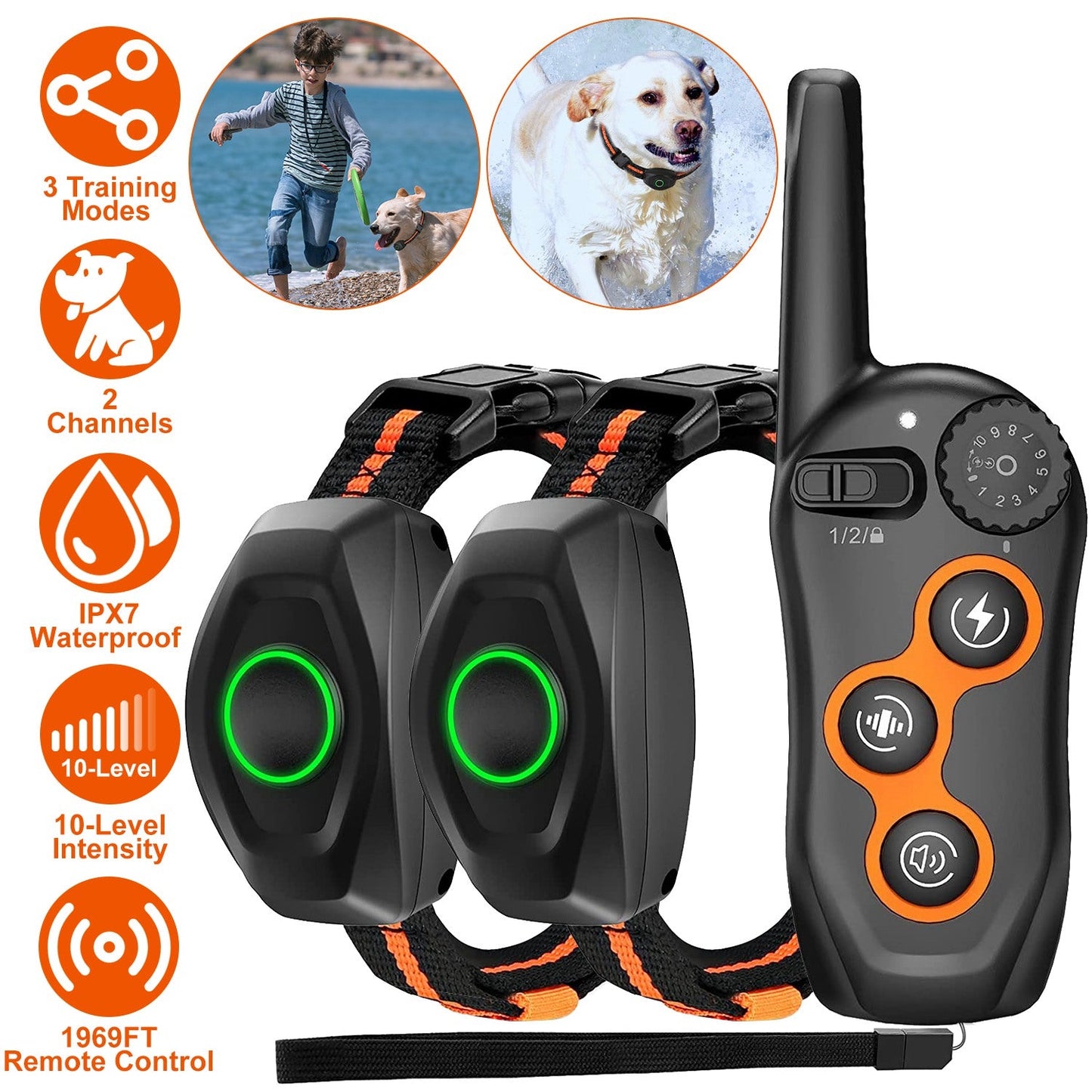 GBruno Waterproof Dog Training Collar