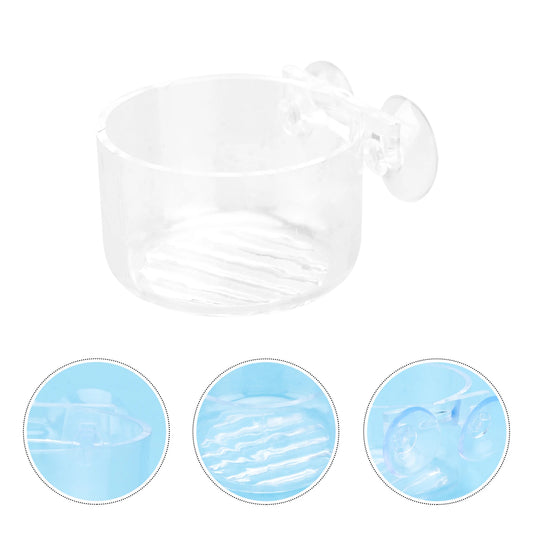 2 Pcs Fish Tank Feeder Rational Design Acrylic Feeding Cup Pet Supplies Red Worm Aquarium Food Holder Equipment