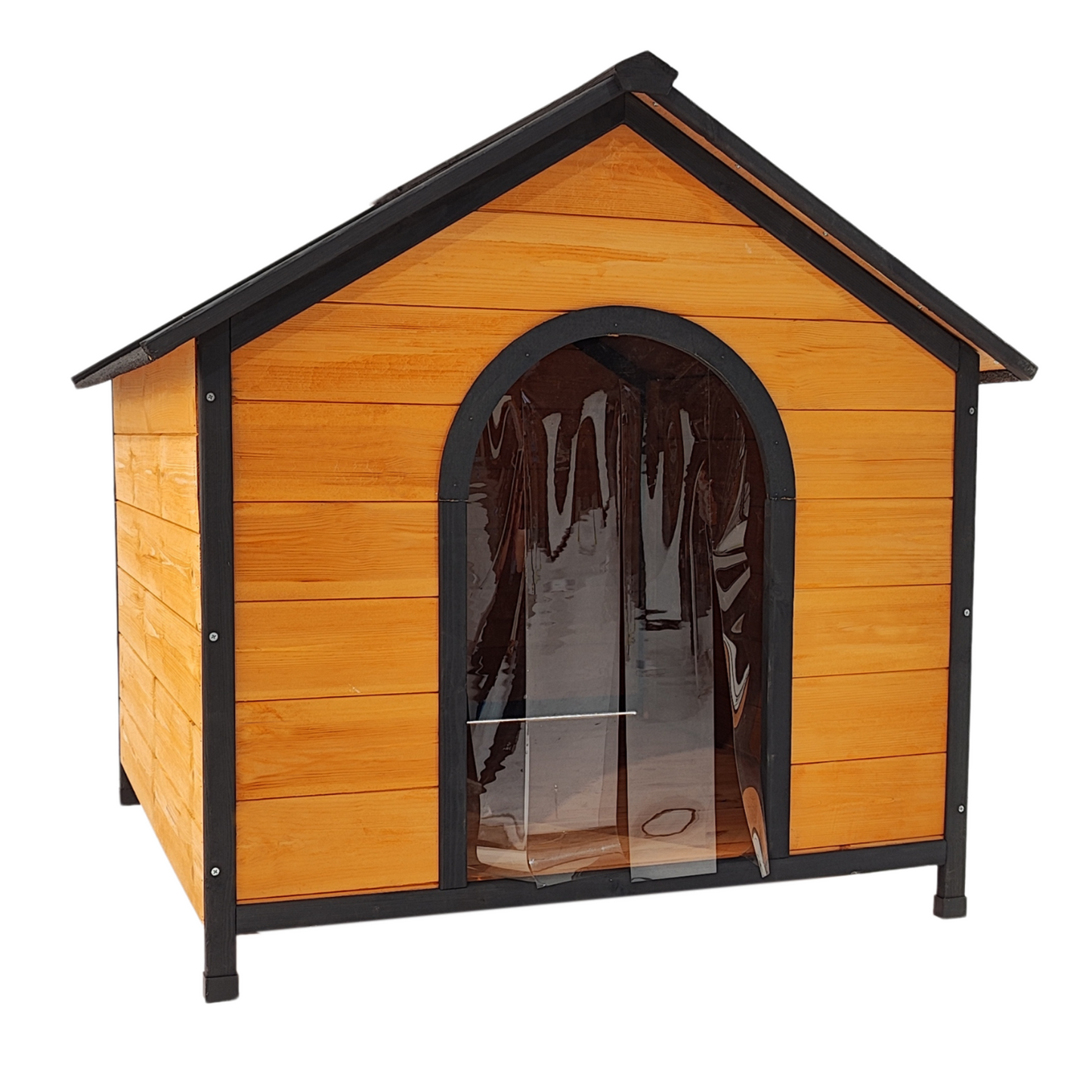 XPT088 Wearable and Strong Wooden Dog House with Metal Bowls