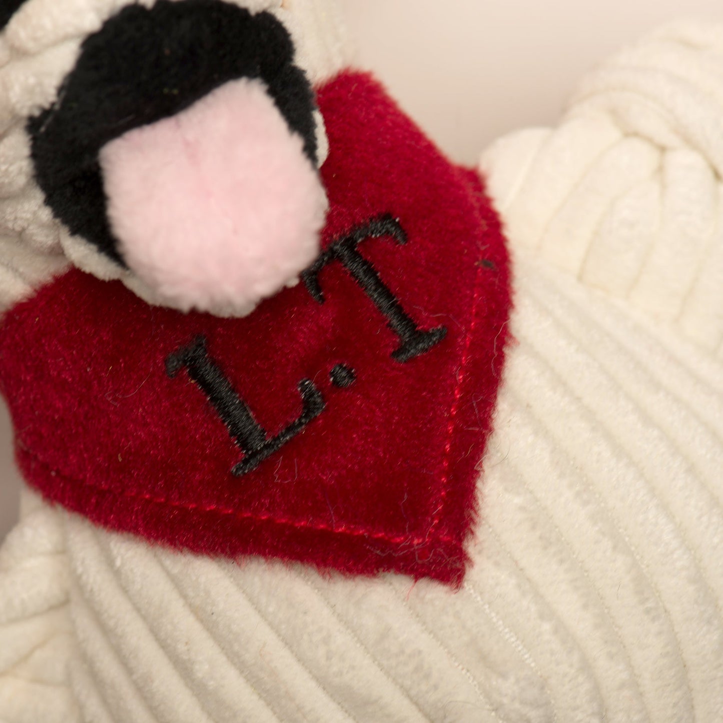Dog Toy HuggleCause Living Free Animal Sanctuary Little Tyke - size and texture image for dog toy