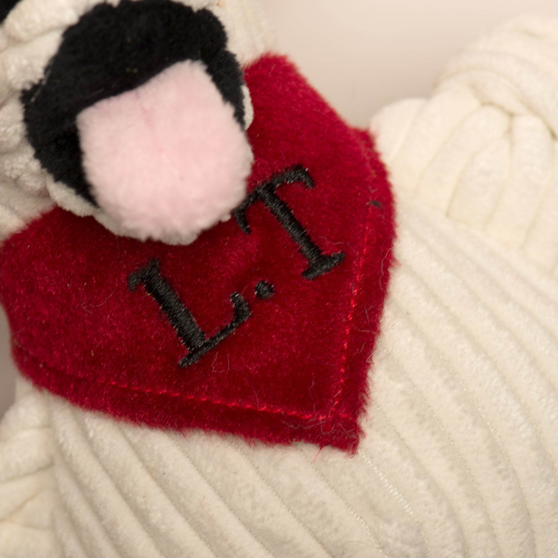 Dog Toy HuggleCause Living Free Animal Sanctuary Little Tyke - size and texture image for dog toy