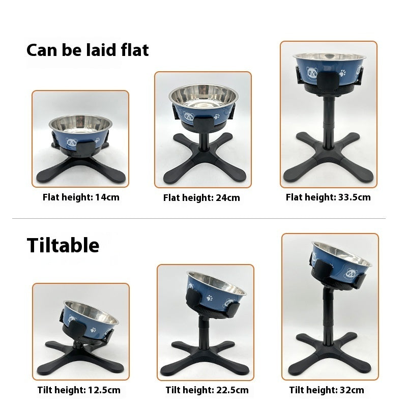 Adjustable Elevated Dog Bowl Stand: Stable Mess-Free Dining