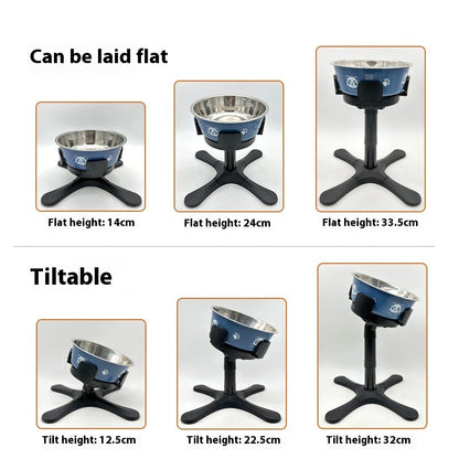 Adjustable Elevated Dog Bowl Stand: Stable Mess-Free Dining