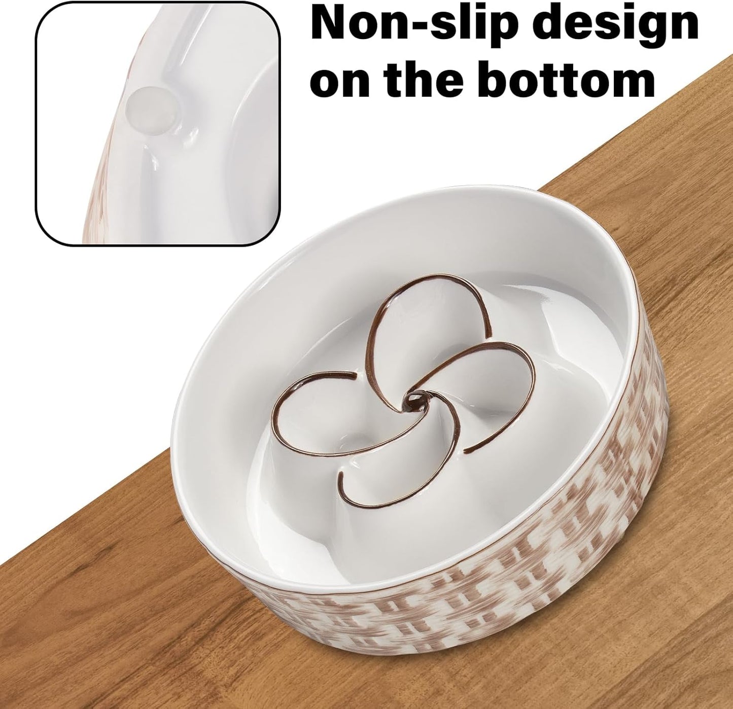 Ceramic Slow Feeder Dog Bowl Slow Feeder Dog Bowl For Medium
