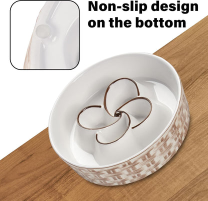 Ceramic Slow Feeder Dog Bowl Slow Feeder Dog Bowl For Medium