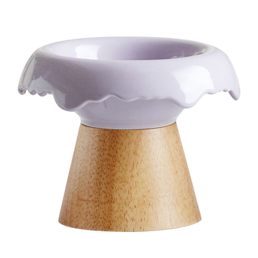 High Leg Ceramic Cat Food Bowl