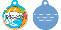 Beach Party HD Dog ID Tag