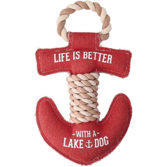Lake Dog Anchor - 12" Canvas Dog Toy on Rope