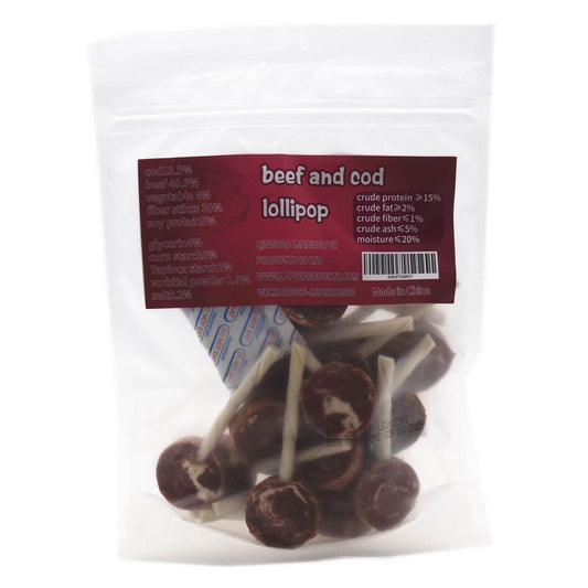 Purrfect Pet Kingdom Healthy Teeth Dog Chews - Beef & Cod Lollipops Purrfect Pet Kingdom