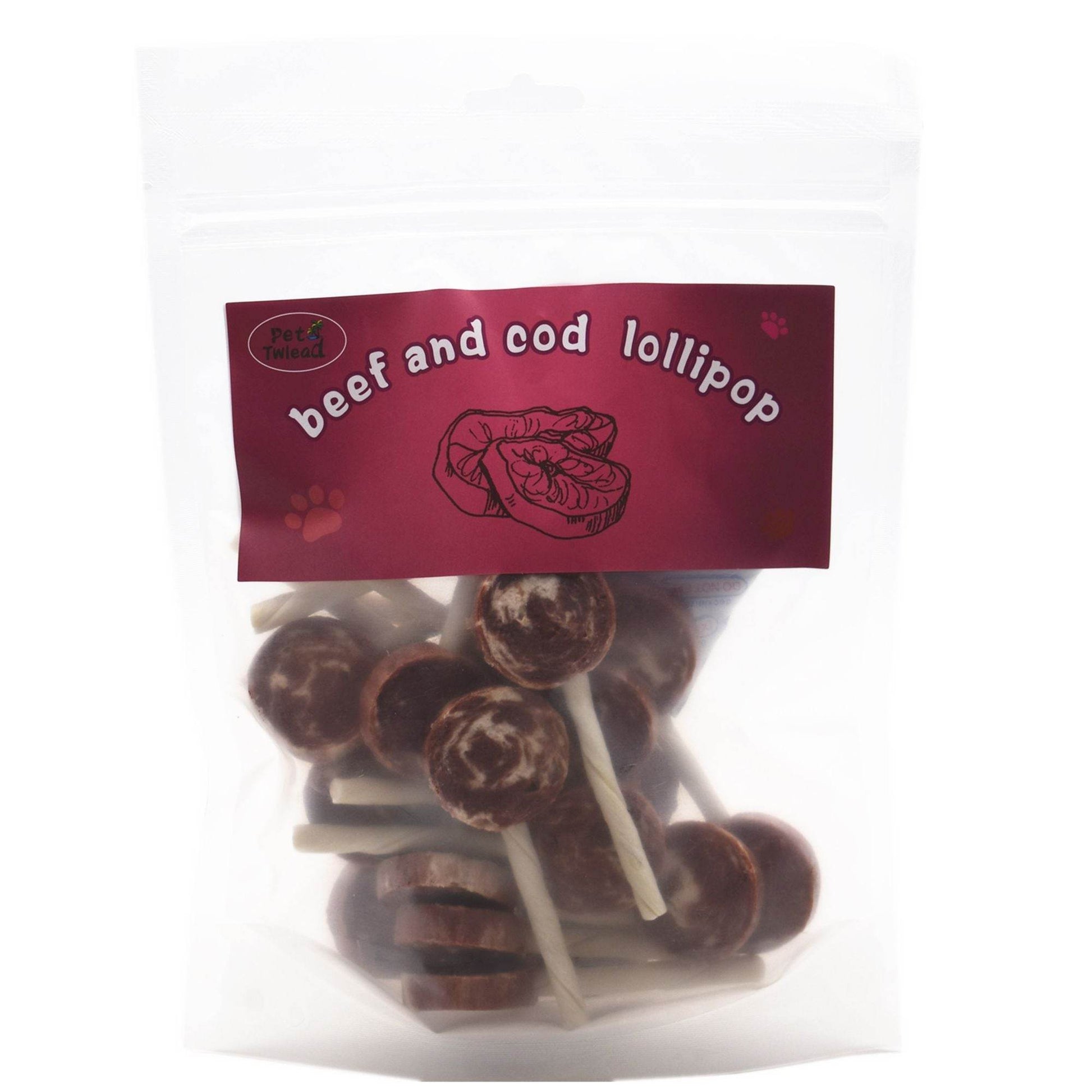 Purrfect Pet Kingdom Healthy Teeth Dog Chews - Beef & Cod Lollipops Cod And Beef Lollipop Dog Food Purrfect Pet Kingdom