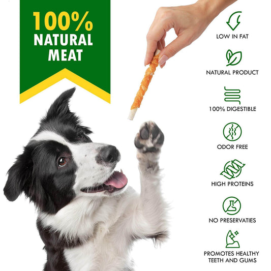 Purrfect Pet Kingdom Healthy Chicken Dog Snacks Rawhide Sticks Purrfect Pet Kingdom