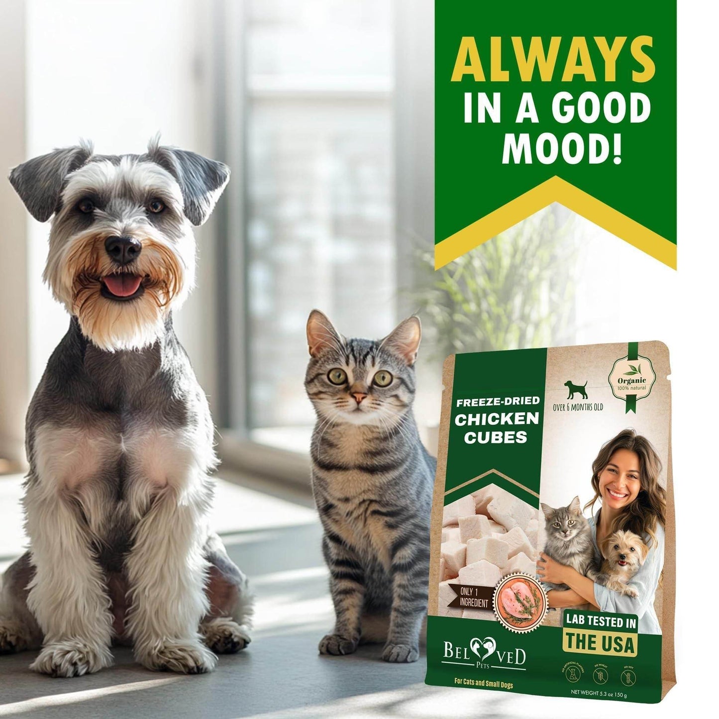 Purrfect Pet Kingdom Organic Freeze Dried Chicken Cubes Purrfect Pet Kingdom