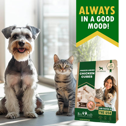 Purrfect Pet Kingdom Organic Freeze Dried Chicken Cubes Purrfect Pet Kingdom