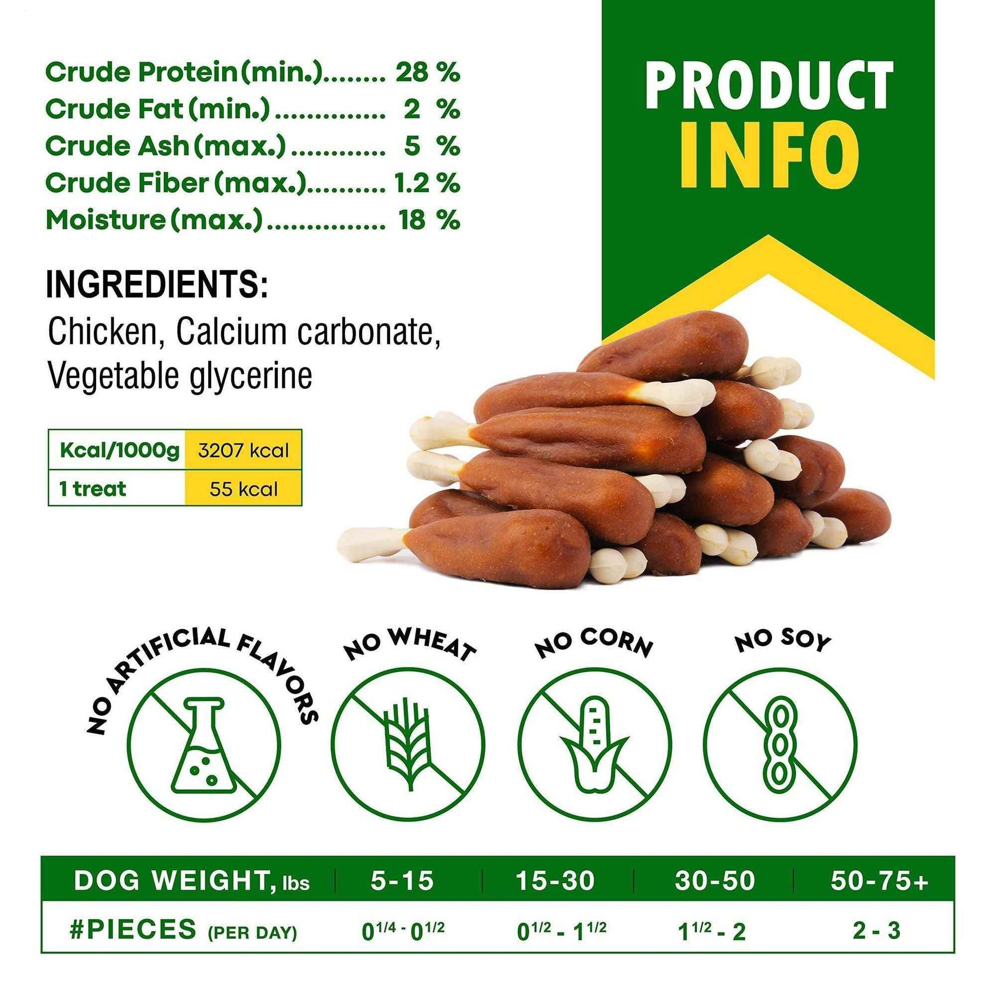 Purrfect Pet Kingdom Healthy Chicken Dog Treats - Calcium Bones Purrfect Pet Kingdom
