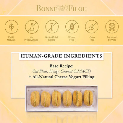 Berry Charmz - Dog Macarons - Count of 6 (Dog Treats | Dog Gifts)