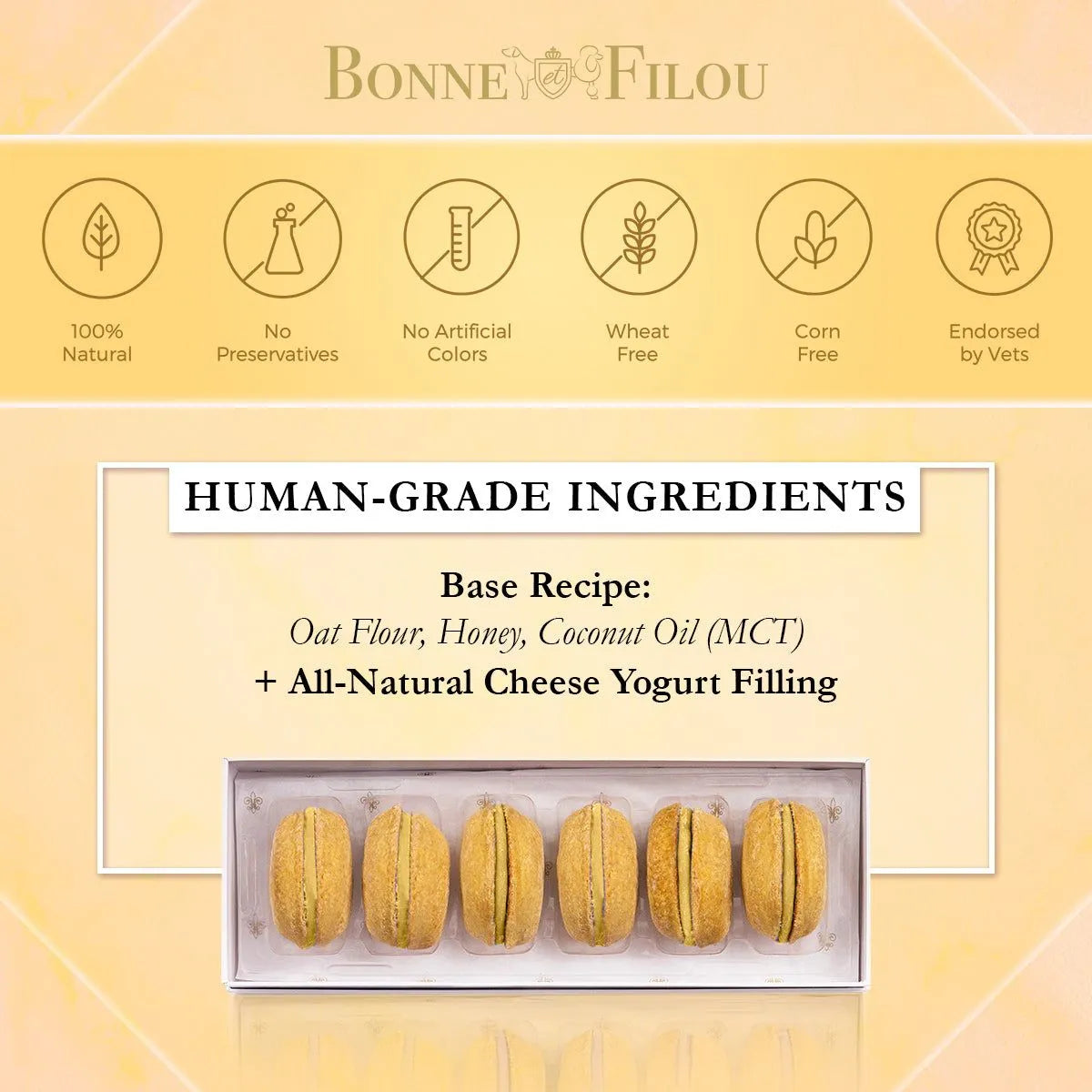 Berry Charmz - Dog Macarons - Count of 6 (Dog Treats | Dog Gifts)