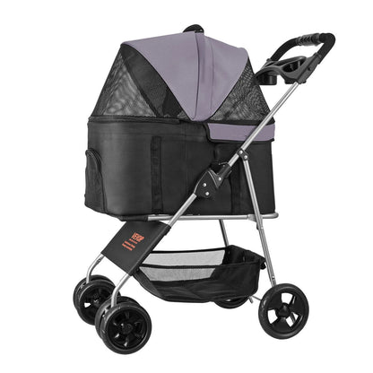 Berry Charmz - Pet Stroller -  35 lbs Weight Capacity, Foldable Dog Stroller Cart, 4 Wheels Cats Pram with Detachable Carr...