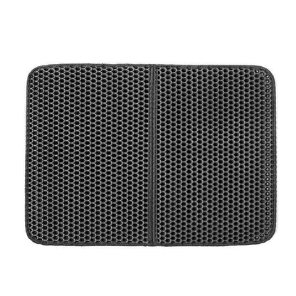 Purrfect Pet Kingdom black cat litter mat with honeycomb texture best cat litter mat for tracking