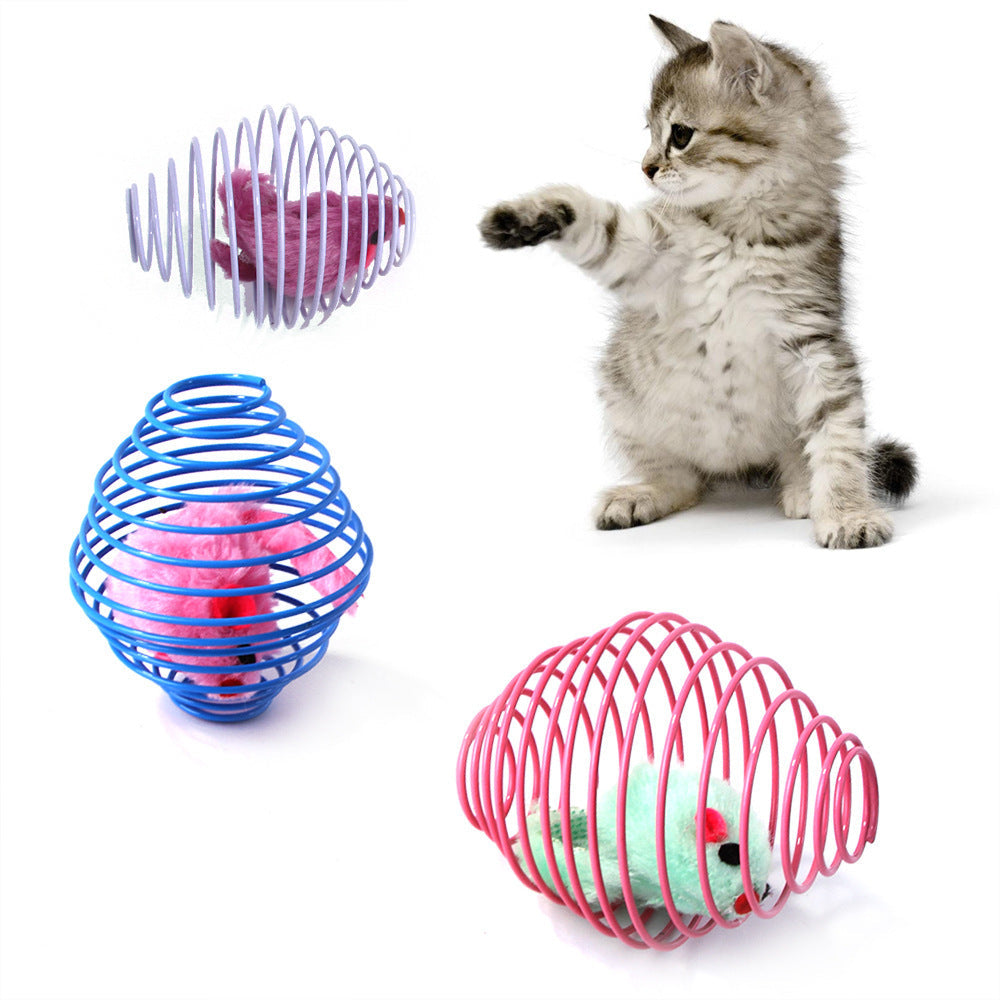 Tail Chasers Treat-Dispensing Toy with Colorful Spiraled Design, best cat toys for active cats