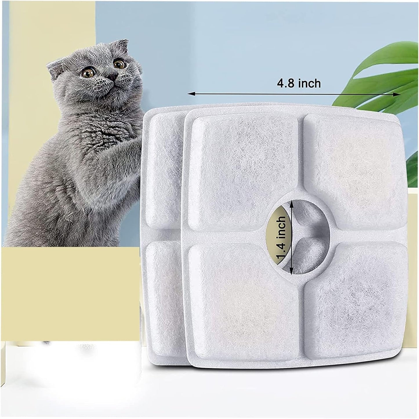 Purrfect Pet Kingdom best cat water fountain filter refills with a 4.8 inch size for optimal pet hydration