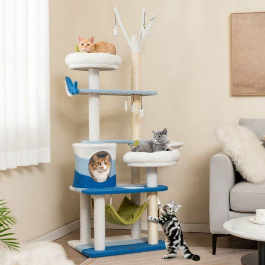 Purrfect Pet Kingdom Best Indoor Cat Playground Tower Blue Purrfect Pet Kingdom