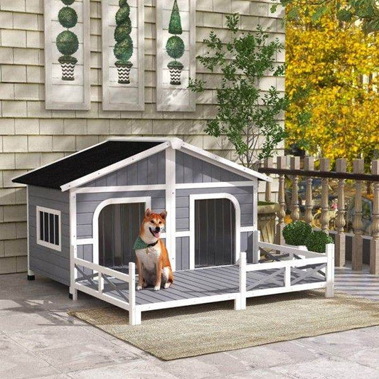 Purrfect Pet Kingdom Best Outdoor Dog House for Winter as picture Purrfect Pet Kingdom
