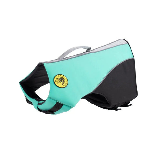 K9 Outdoors Pet Life Jacket in Aqua and Black, the best pet flotation device for safe water adventures
