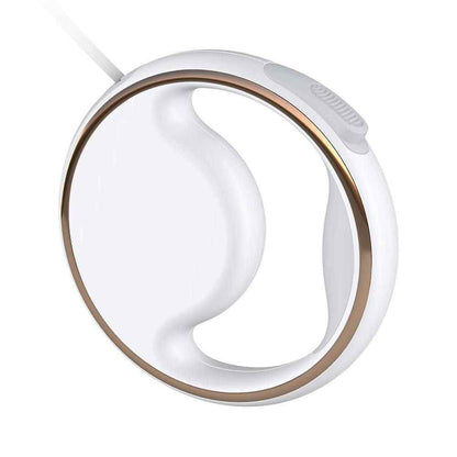 Purrfect Pet Kingdom white retractable best reflective dog leash for walking with ergonomic handle