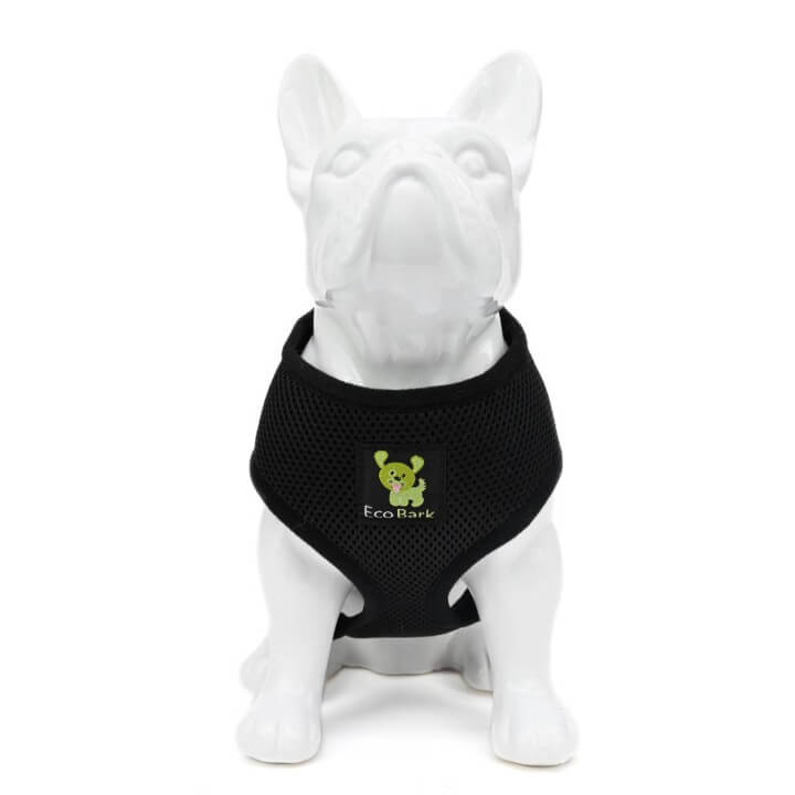 EcoBark Black Dog Harness - Over-the-Head Dog Vest Halter