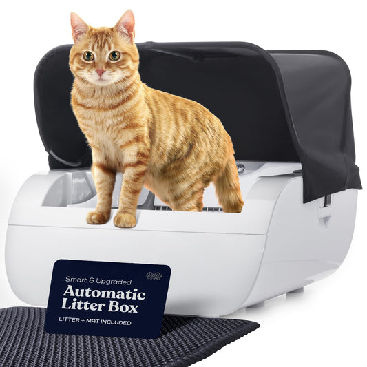 Smart Cat Litter Box Wide Opening Automatic Self Cleaning